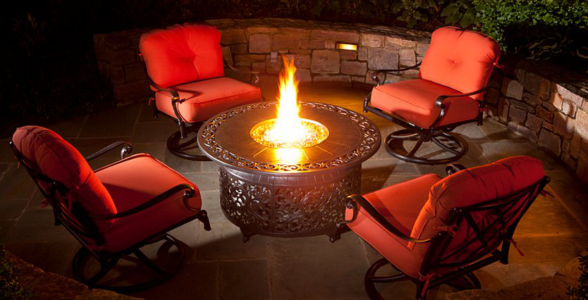 Alfresco fire pit, outdoor living spaces