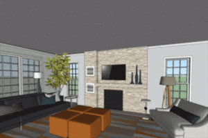 3D modeling and walk-thru help MMIDG communicate designs to clients.